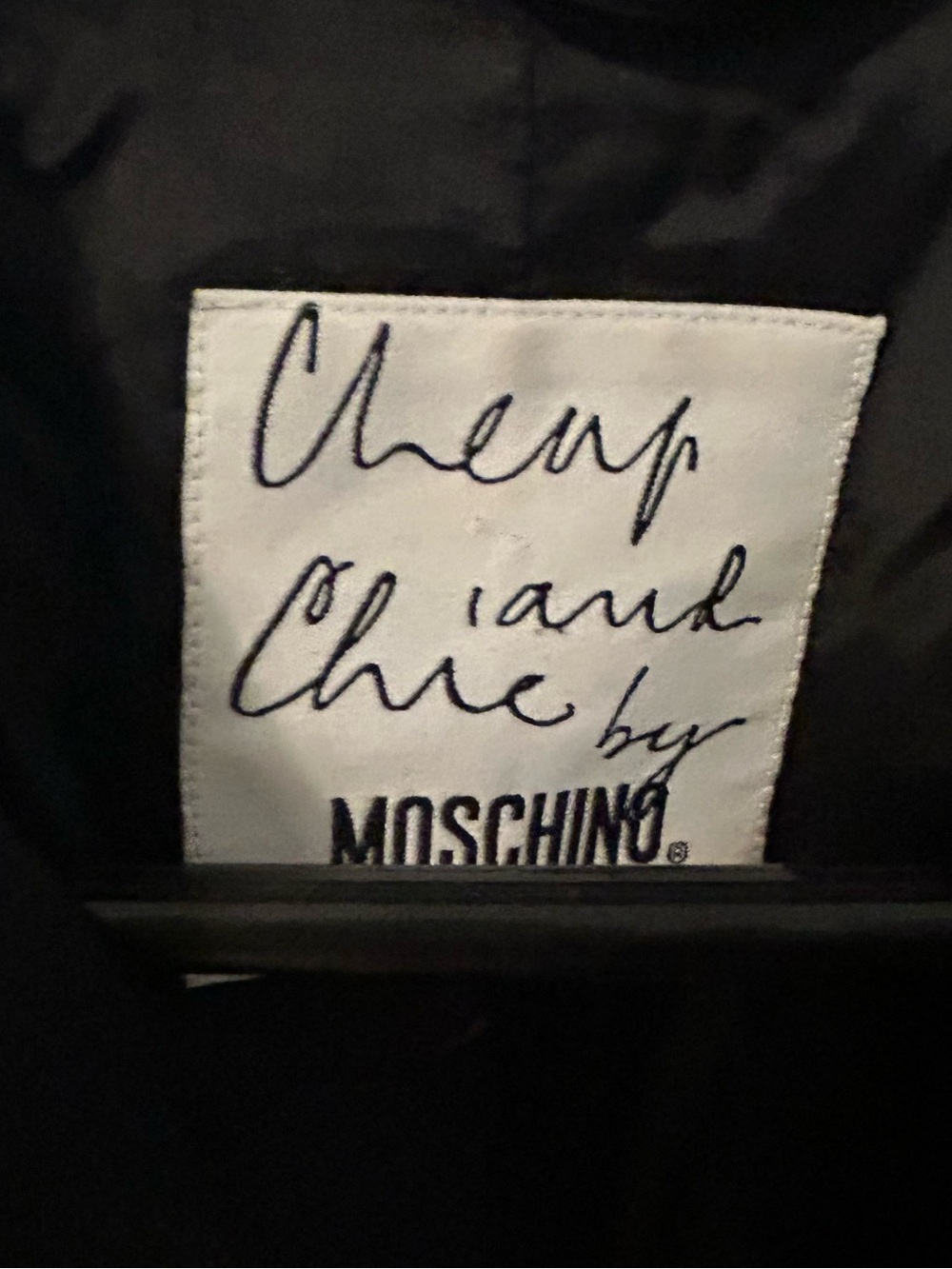 Moschino “Cheap and Chic” long black jacket.  Bees buttons GUC Made in Italy - Picture 7 of 8